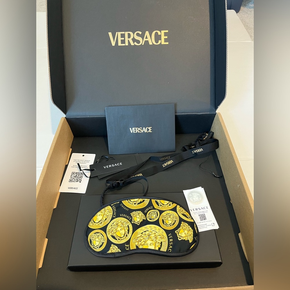 Versace Medusa all over print sleep mask eye face NWT